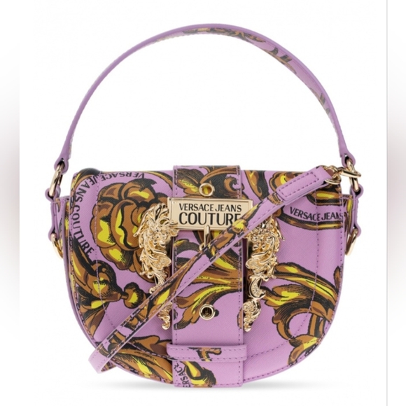 Versace Jeans Collection Handbags - Top Handle Hafl-Circle Baroque Versace Jeans Couture Bag